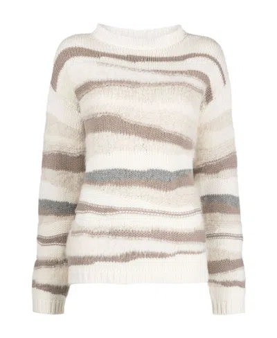 Fabiana Filippi Color Blocked Crewneck Jumper In Multi