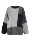Fabiana Filippi Long Sleeve Crew-neck Sweater In Grey