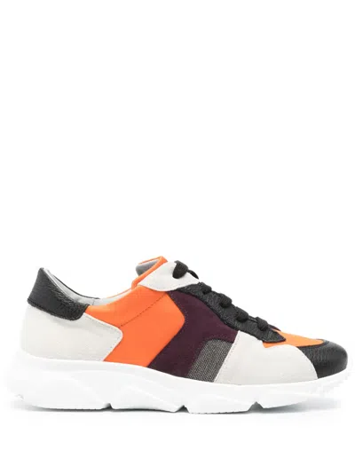 Fabiana Filippi Colour-block Panelled Leather Sneakers In Violett