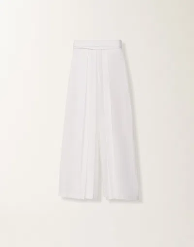 Fabiana Filippi Compact Poplin Hakama Trousers In White