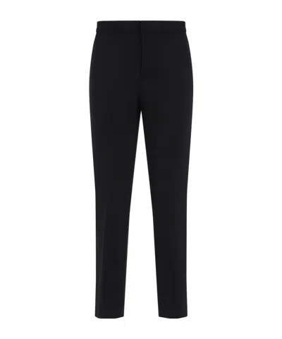 Fabiana Filippi Montefalco Scuba Black Trousers In Blue