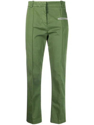 Fabiana Filippi Concealed-fastening Slim-cut Trousers In Green