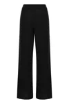 Fabiana Filippi Wool And Silk Trousers With Sequins In Black