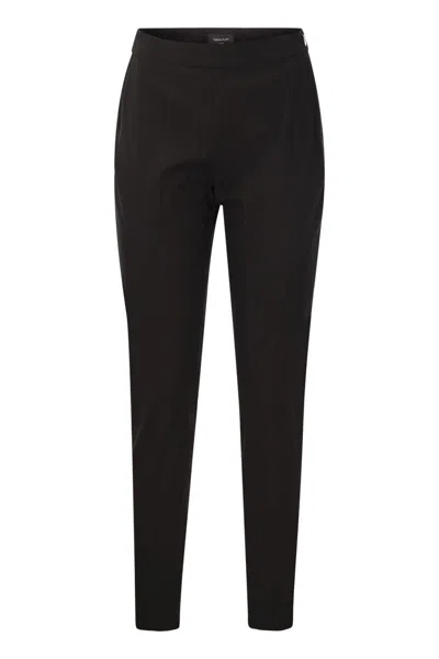 Fabiana Filippi Contemporary Black Slim Trousers For Women In Technical Stretch Cotton