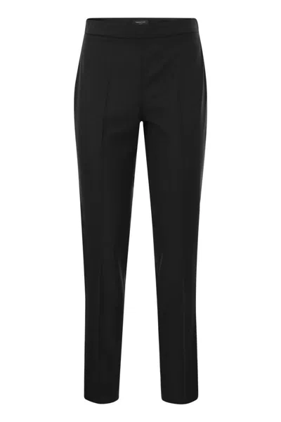 Fabiana Filippi Contemporary Black Wool Skinny Trousers For Women For Ss24