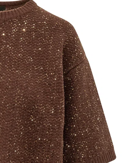 Fabiana Filippi Contemporary Knit Sweater M/m In Ebano