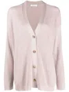 Fabiana Filippi Contrast-border Cardigan In Rosa