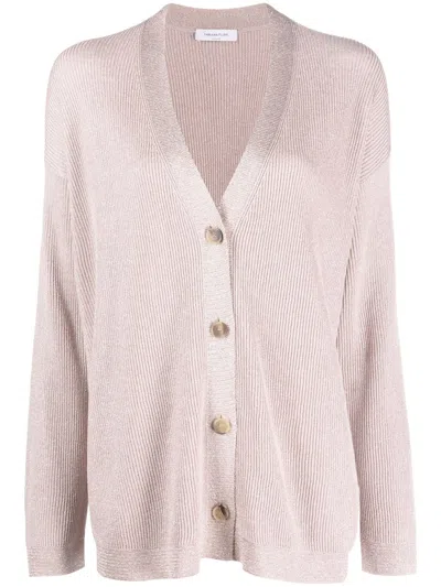 Fabiana Filippi Contrast-border Cardigan In Rosa