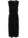 Fabiana Filippi Contrast-stitching Midi Dress In Black