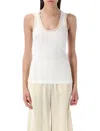 Fabiana Filippi White Top Featuring Bronze Lame Edges In White