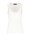 Fabiana Filippi White Top Featuring Bronze Lame Edges In White