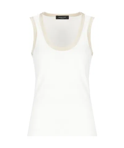 Fabiana Filippi Contrasting-border Tank Top In White