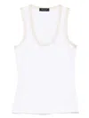 Fabiana Filippi White Top Featuring Bronze Lame Edges In Weiss