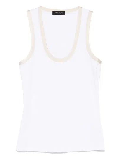 FABIANA FILIPPI CONTRASTING-BORDER TANK TOP