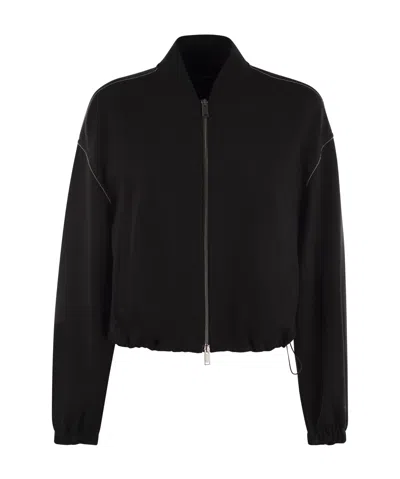 FABIANA FILIPPI FABIANA FILIPPI DRAWSTRING HEM COOL BOMBER JACKET
