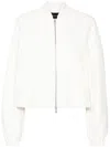 Fabiana Filippi Insert Bomber Jacket Puffer Jackets White In White