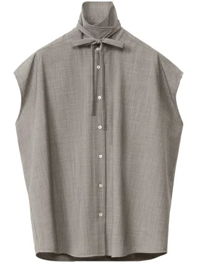 Fabiana Filippi Cool Wool Shirt In Grey