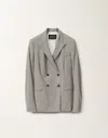 Fabiana Filippi Cool Wool Double-breasted Jacket In Grey