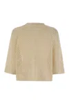 Fabiana Filippi Round Neck Sweater In Beige