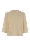 Fabiana Filippi Round Neck Sweater In Beige