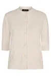 Fabiana Filippi Cotton And Linen Cardigan In White