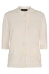 Fabiana Filippi Cotton And Linen Cardigan In White