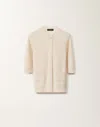 Fabiana Filippi Cotton And Linen Cardigan With Sequins In White