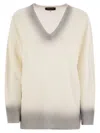Fabiana Filippi Cotton And Linen Jersey With Sequins In Neutral