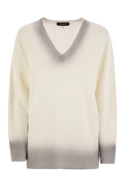 FABIANA FILIPPI FABIANA FILIPPI COTTON AND LINEN JERSEY WITH SEQUINS