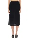 Fabiana Filippi Metallic-threaded Midi Skirt In Black