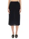 Fabiana Filippi Metallic-threaded Midi Skirt In Black