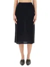 Fabiana Filippi Metallic-threaded Midi Skirt In Black