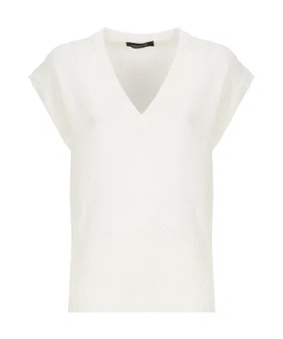 Fabiana Filippi Cotton And Linen Sweater In White