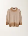 Fabiana Filippi Cotton And Linen Sweater With Sequins In Sand