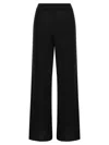 Fabiana Filippi Cotton And Linen Trousers With Micro Sequins In Black