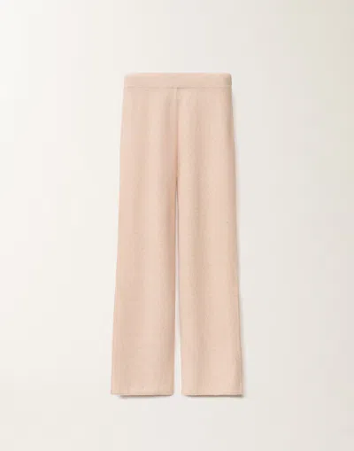 Fabiana Filippi Cotton And Linen Trousers With Sequins In Pink
