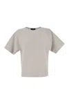 Fabiana Filippi Cotton And Lurex Boat-neck Sweater In Light Grey