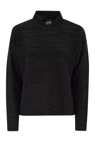 FABIANA FILIPPI FABIANA FILIPPI COTTON AND LUREX POLO NECK SWEATER