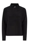 Fabiana Filippi Women's Cotton And Lurex Polo Neck Sweater In Black