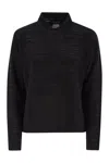 Fabiana Filippi Women's Cotton And Lurex Polo Neck Sweater In Black