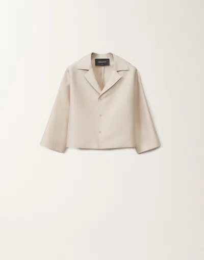 Fabiana Filippi Cotton And Silk Mikado Jacket In Brown
