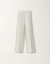 Shop Fabiana Filippi Cotton And Silk Mikado Trousers In Aquagreen