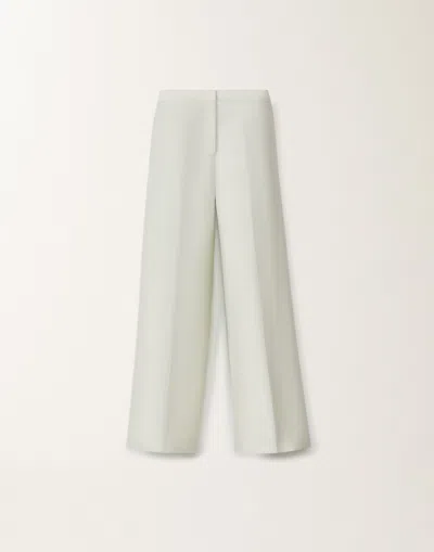 Fabiana Filippi Cotton And Silk Mikado Trousers In Aquagreen