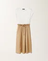 Fabiana Filippi Cotton And Technical Poplin Dress In White