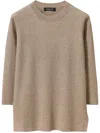 Fabiana Filippi Organic Cotton And Lurex Sweater In Brown