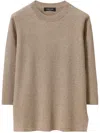Fabiana Filippi Organic Cotton And Lurex Sweater In Brown