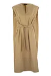 Fabiana Filippi Cotton-blend Dress With Diamond Thread