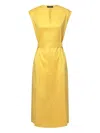 Fabiana Filippi Cotton-blend Dress In Yellow