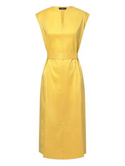 Fabiana Filippi Cotton-blend Dress In Yellow