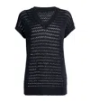 Fabiana Filippi Cotton-blend Sequinned Sweater In Navy